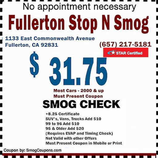 Smog Check Coupon